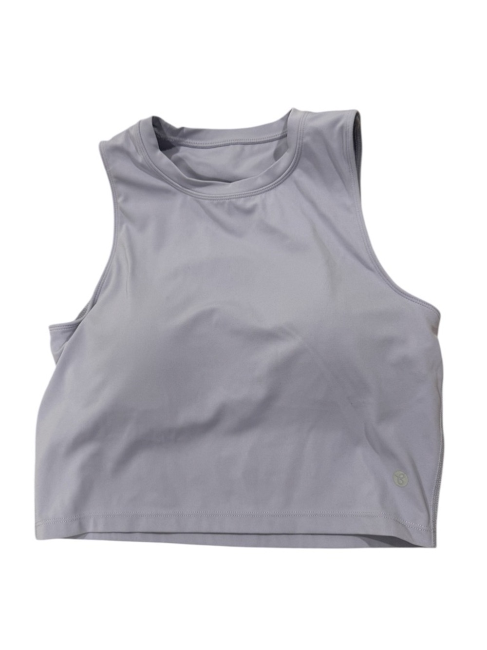 High-Neck Cropped Active Tank Top - Lavender Size Medium